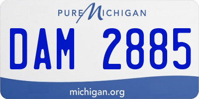 MI license plate DAM2885