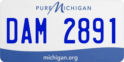 MI license plate DAM2891