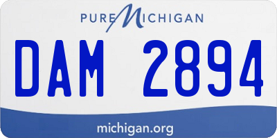 MI license plate DAM2894