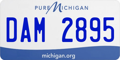 MI license plate DAM2895