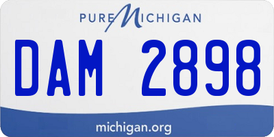 MI license plate DAM2898