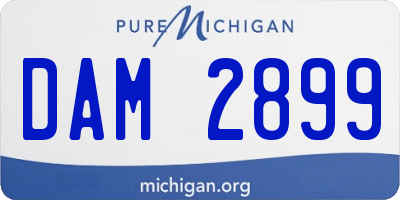 MI license plate DAM2899