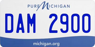 MI license plate DAM2900