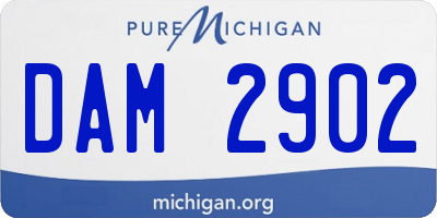 MI license plate DAM2902