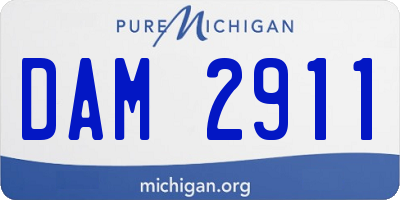 MI license plate DAM2911