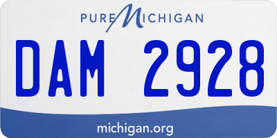 MI license plate DAM2928