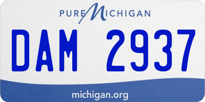 MI license plate DAM2937