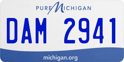 MI license plate DAM2941