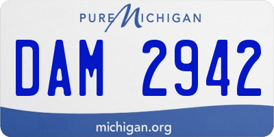 MI license plate DAM2942