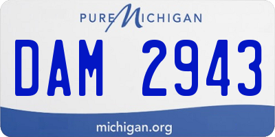 MI license plate DAM2943