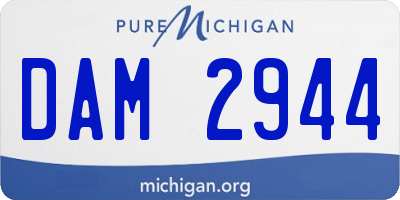 MI license plate DAM2944