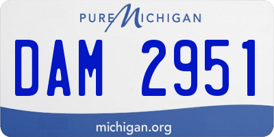 MI license plate DAM2951