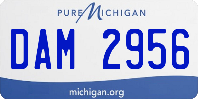 MI license plate DAM2956