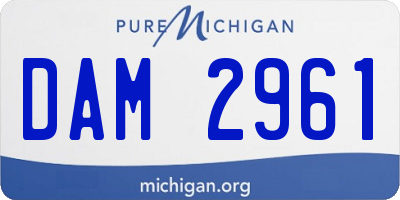 MI license plate DAM2961
