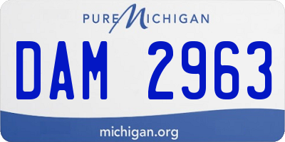 MI license plate DAM2963