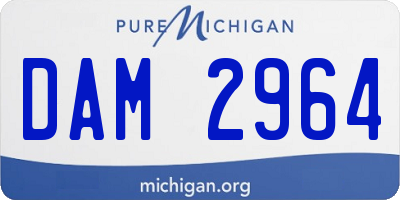 MI license plate DAM2964