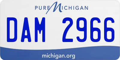 MI license plate DAM2966