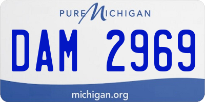MI license plate DAM2969