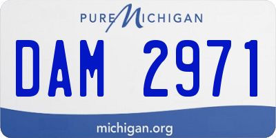 MI license plate DAM2971