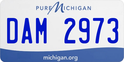 MI license plate DAM2973