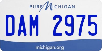 MI license plate DAM2975