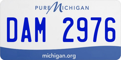 MI license plate DAM2976