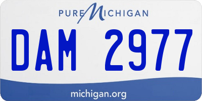 MI license plate DAM2977