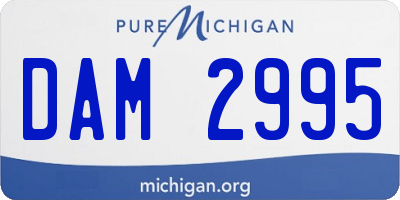 MI license plate DAM2995