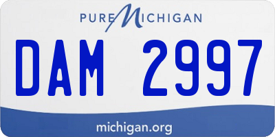 MI license plate DAM2997