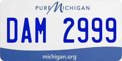 MI license plate DAM2999