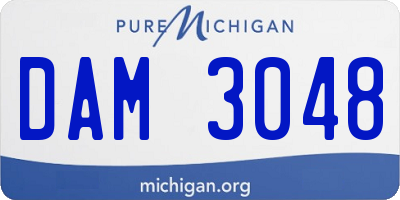MI license plate DAM3048