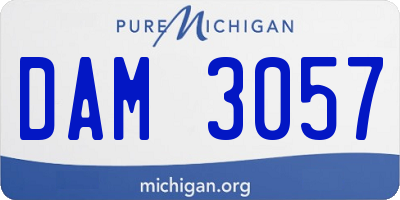 MI license plate DAM3057