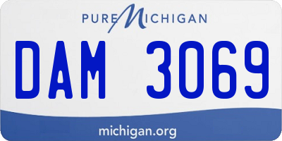 MI license plate DAM3069