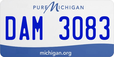 MI license plate DAM3083