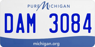 MI license plate DAM3084