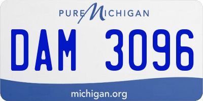 MI license plate DAM3096