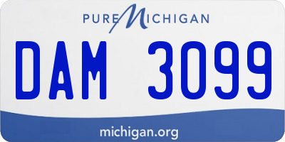 MI license plate DAM3099