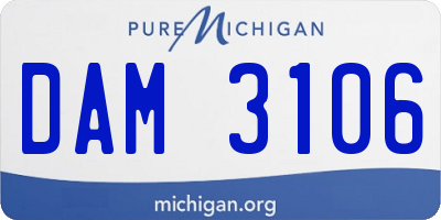 MI license plate DAM3106