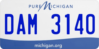 MI license plate DAM3140
