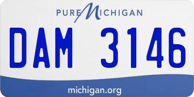 MI license plate DAM3146
