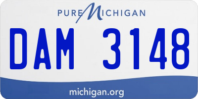 MI license plate DAM3148