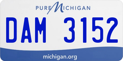 MI license plate DAM3152