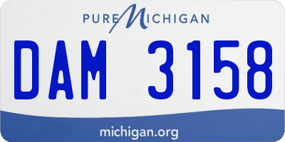 MI license plate DAM3158
