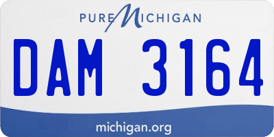 MI license plate DAM3164