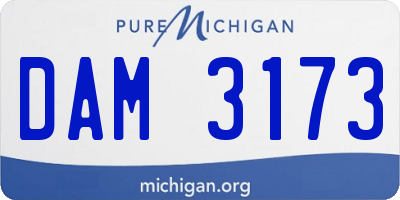 MI license plate DAM3173