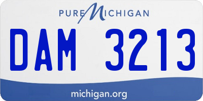 MI license plate DAM3213