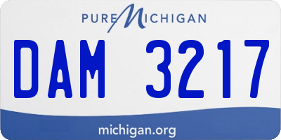 MI license plate DAM3217