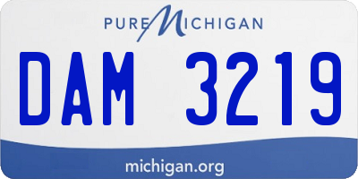 MI license plate DAM3219