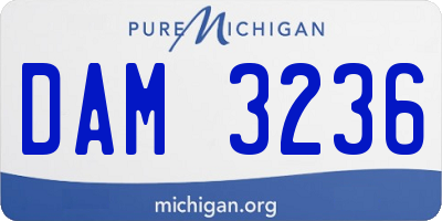 MI license plate DAM3236