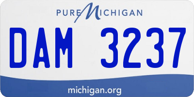 MI license plate DAM3237